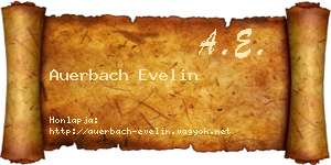 Auerbach Evelin névjegykártya